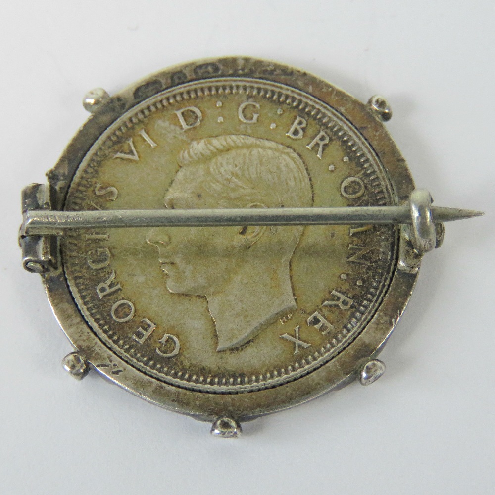 A HM silver brooch with inset 1937 Georg - Image 2 of 2