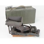 A rare Italian WWII Breda light machine gun magazine tray loader, in case,