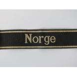A Waffen SS 'Norge' cuff title, 40cm.