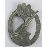 A WWII German Army Flak badge, marked DH.