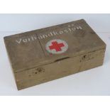 A WWII German Afrika Corps 'Kubelwagen' first aid box.