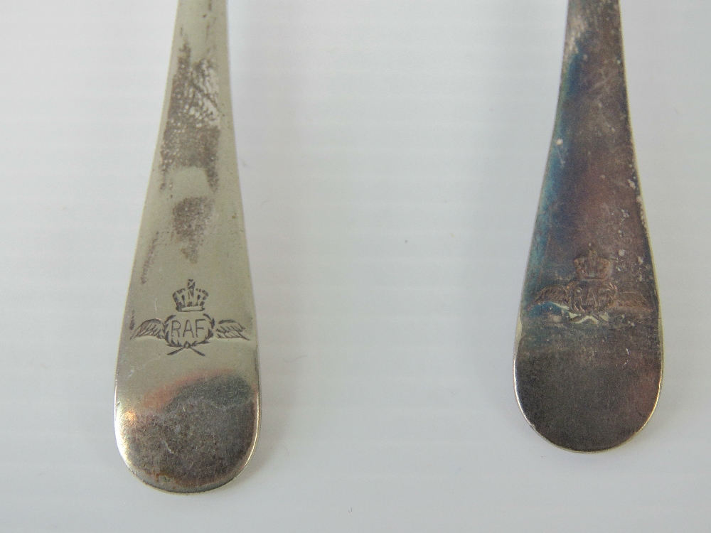 RAF; two silver plated teaspoons by Deykin & Harrison, Birmingham, - Image 2 of 3