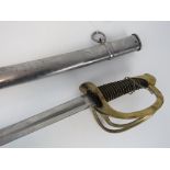 A modern reproduction Polish Cavalry sabre with wire bound grip and scabbard.