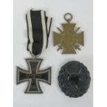 A WWI German medal group; Iron Cross 2nd