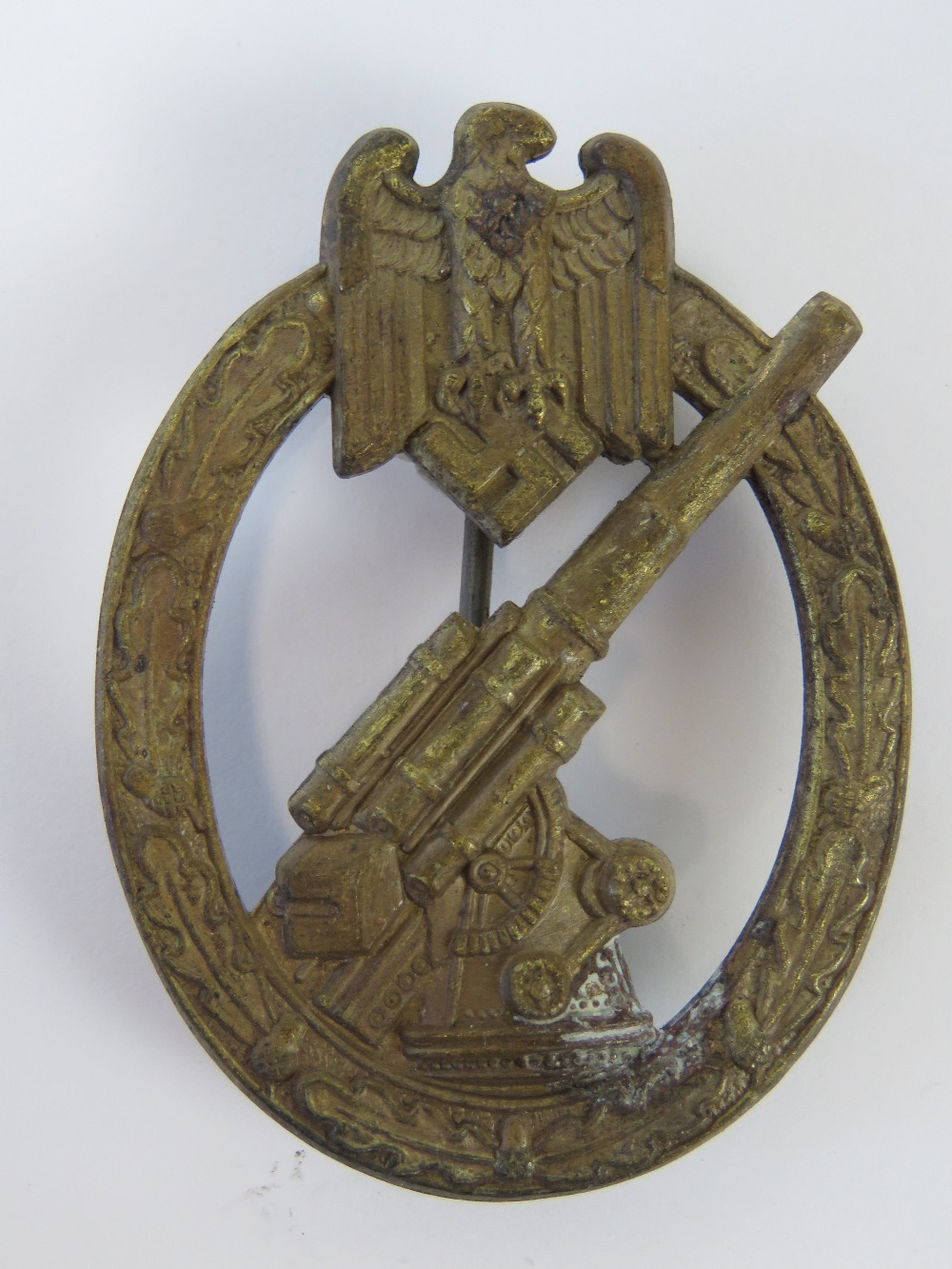 A WWII German Flak badge, small amount o