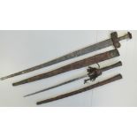 Two Sudanese swords complete with scabba