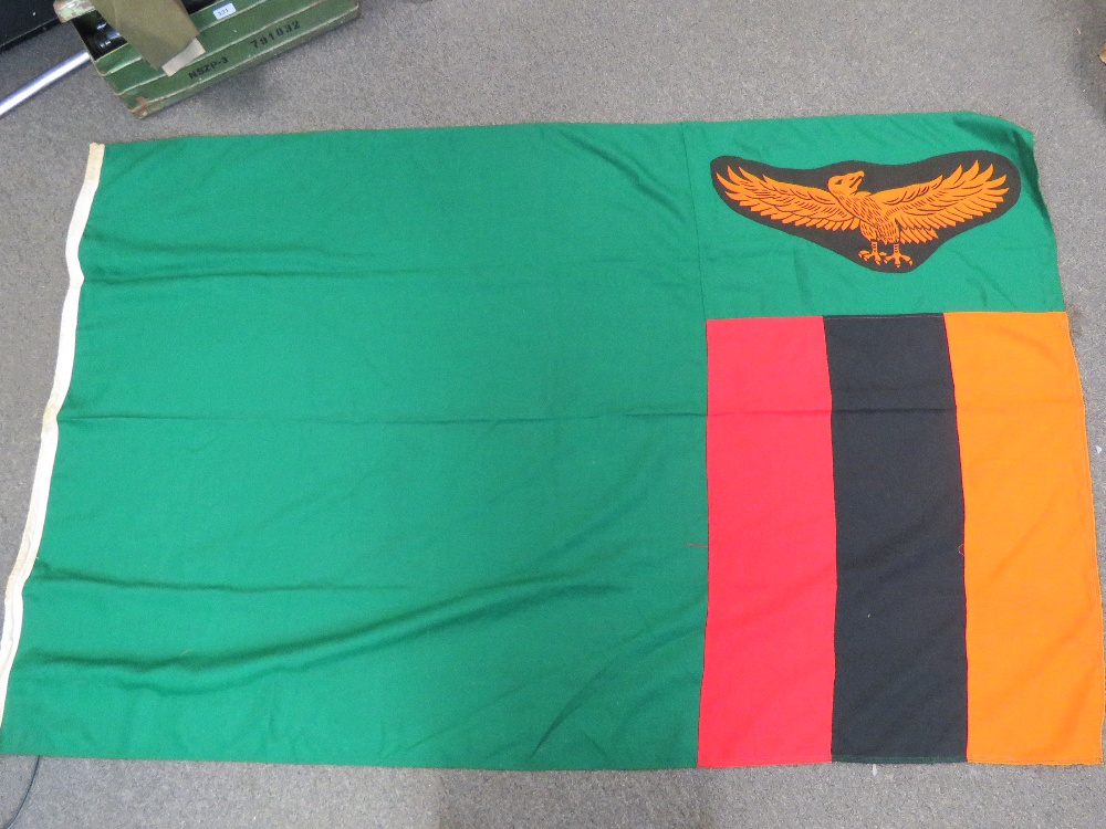 A vintage Zambian flag, multi-piece cons