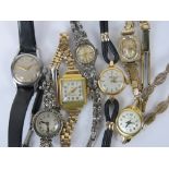A vintage pre-seamaster ladies Omega steel cased watch,