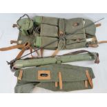 Assorted Yugoslavian MG53 accessories including; spare round box, breech cover, accessories bag etc.