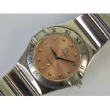 An Omega Constellation ladies automatic stainless steel wristwatch,