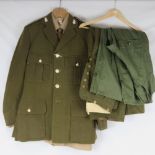 Mixed military uniform; British Royal Logistical Corps dress uniform including tie and shirt,