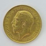 A 22ct gold half sovereign, George V 1913,