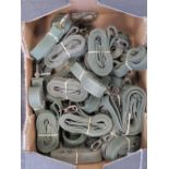 A job lot of British Military issue Stirling 9mm SMG canvas slings with brass clips.