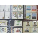 First day covers; approx 275 postcards within four binders.