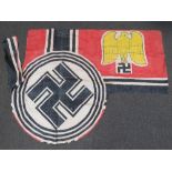 A large section of a WWII German flag.