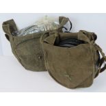 Two WWII Russian DP28 LMG disc magazine bags, each with three magazines within.