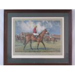 Limited edition print; 'Red Rum, Tommy Stack' by Neil Cawthorne,