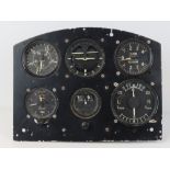 WWII RAF Blind-Flying Panel - A scarce original cockpit instrument-board c1943;