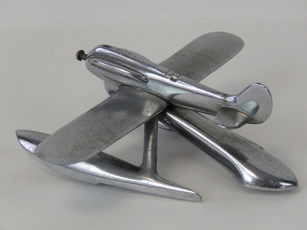 Schneider Trophy Seaplane Mascot - A chrome-plated bronze representation of the Gloster Napier - Image 2 of 3