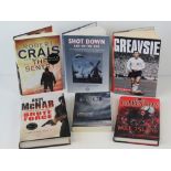 Signed books including; Greavsie by Jimmy Greaves,