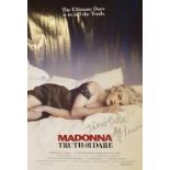 Madonna film poster, signed by her, 67cm x 100cm. SIA.