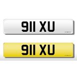 Registration Plate '911 XU' on retention. Would suit the discerning Porsche 911 owner.