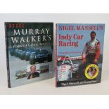 Signed book; 'Nigel Mansell's Indy car Racing', published 1993.