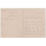 BURTON, Richard Francis, Autograph Letter Signed 'R.F.