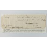 A very rare handwritten letter remanent signed by His Grace the Third Duke of Buckingham and