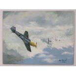 Alex Leonard “Battle of Britain” - An original painting depicting a typical incident during the