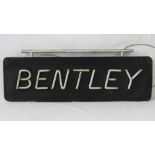 A vintage Bentley neon light advertising sign, 77cm wide.