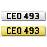 Registration Plate 'CEO 493' on retention. Reduced buyers premium 12.5% + VAT. SIA.