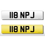 Registration Plate '118 NPJ' on retention. Reduced buyers premium 12.5% + VAT. SIA.
