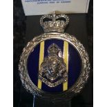 A rare British Army Sussex Yeomanry Artillery Kings Crown car badge made by J R Gaunt. SIA.