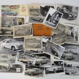 Hillman; a quantity of assorted vintage press photographs and clippings including; Minx, Estate,