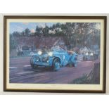 Signed limited edition coloured print 'Spirit of Le Mans' after Nicholas Watts, 50cm x 70cm.