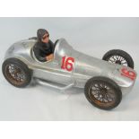 A contemporary model of the Mercedes-Benz W154 Silver Arrow designed by Rudolf Uhlenhaut to race