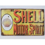 A vintage enamel Shell Motor Spirit advertising sign, 54 x 33cm.