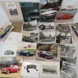 Jaguar; a quantity of assorted vintage press photographs and clippings including; XK 140, Mk IV,