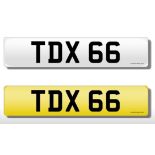 Registration Plate 'TDX 66' on retention. Reduced buyers premium 12.5% + VAT. SIA.