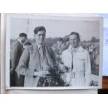 A rare original 8 1/2" x 6 1/2" B/W photo taken at Brooklands of C. Martin & L.