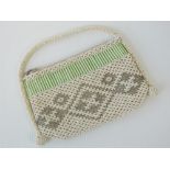 A vintage beaded evening bag c1940s, sli