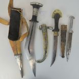 A ceremonial Kukri , a Jambiya and anoth