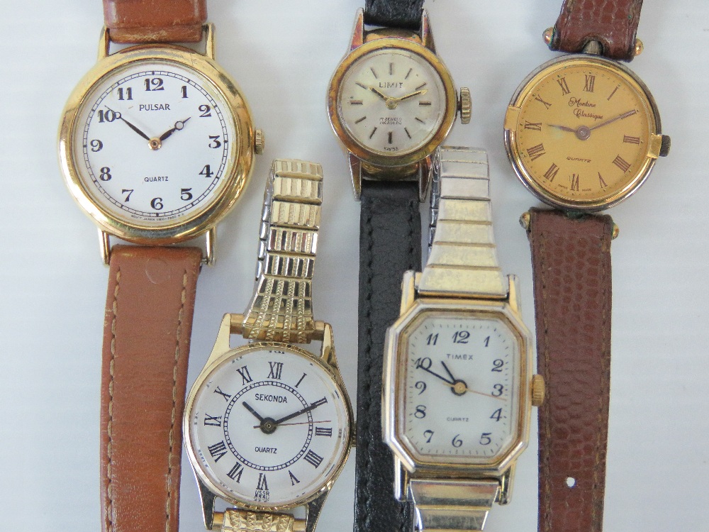 Five modern ladies watches including Sek