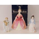 Three Royal Doulton figurines; Debbie HN