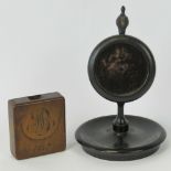A Victorian treen yew wood pocket watch