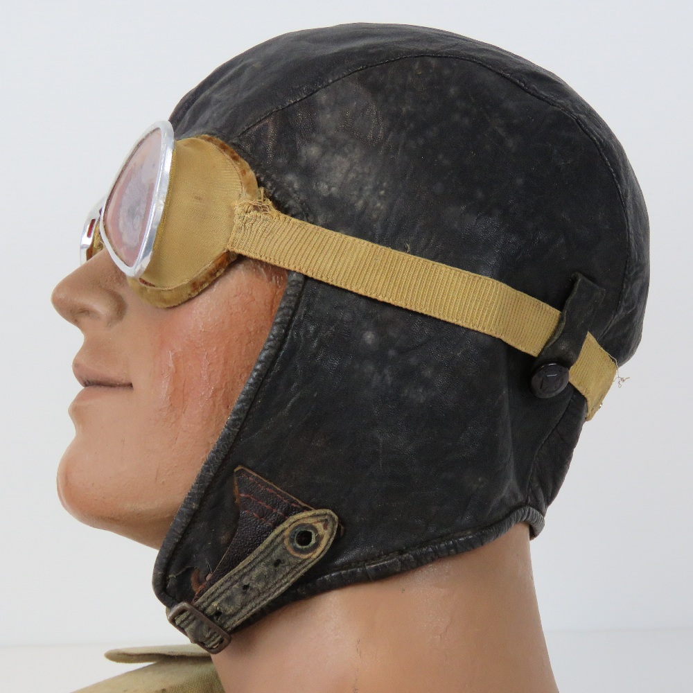 Aviators Windcap - A rare interwar or earlier period flying-helmet c1920s; - Image 4 of 6