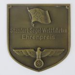 A WWII German Navy sailing honour plaque, 6.5cm wide.