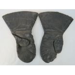 A pair of WWII German Luftwaffe leather flying gloves.