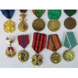 Ten medals, mostly Soviet and Polish, each complete with ribbon.